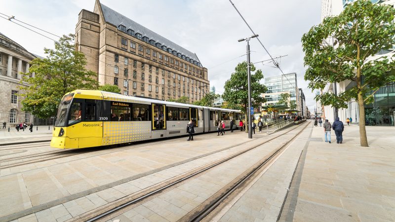 Tram in St Peter's Square, Manchester