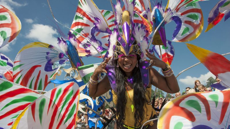 A dancer at Leeds West Indian Carnival